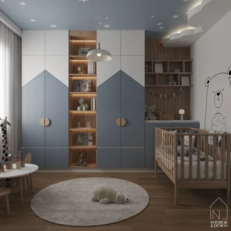 Kids room with built-in storage interior Amravati